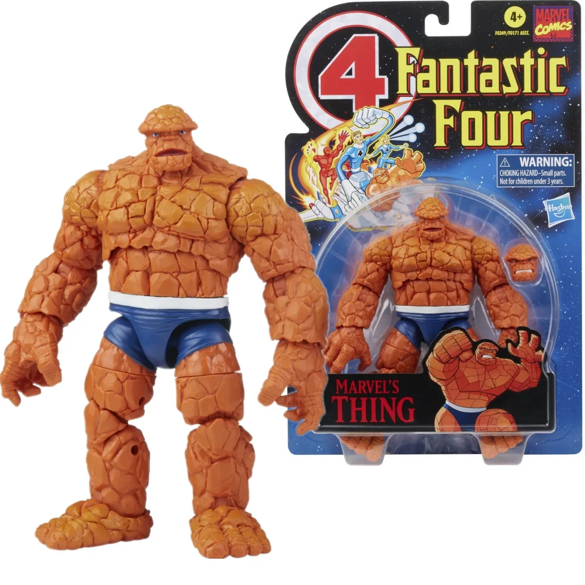 

Hasbro Marvel Legends Series Retro Fantastic Four Marvel's Thing 6-inch Scale Action Figure Collection Model Toy Gift F0349