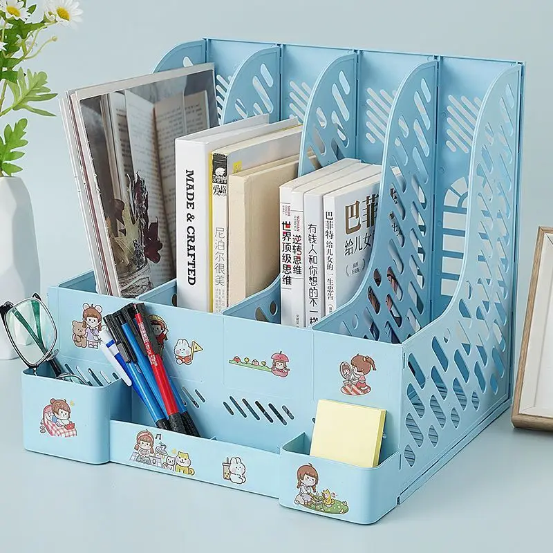 

Large Capacity Thickened File Frame File Rack Desktop Storage Rack Data Rack Storage Box Bookstand File Shelf Shelf