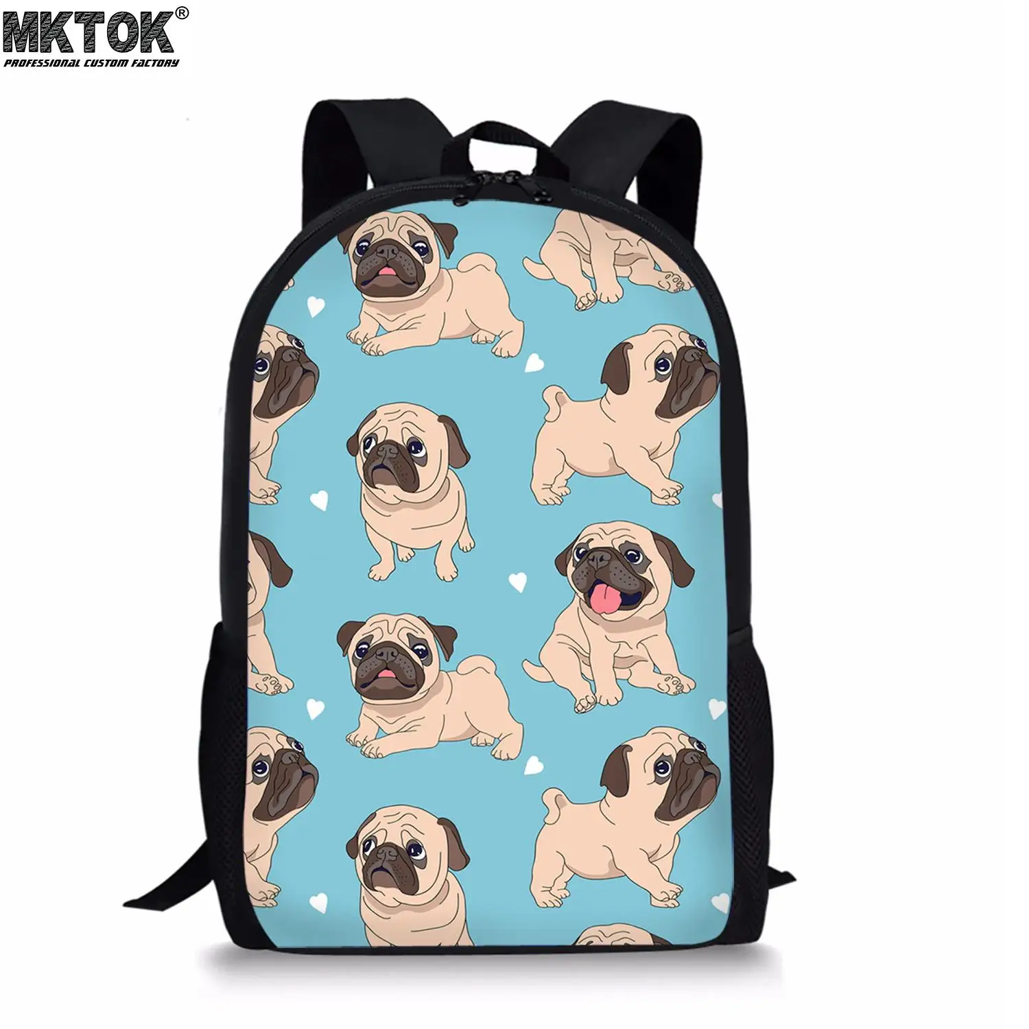 Cartoon Bulldog Print School Bags High Quality Waterproof Children's Backpack Multifunctional Daily Boys Satchel Free Shipping