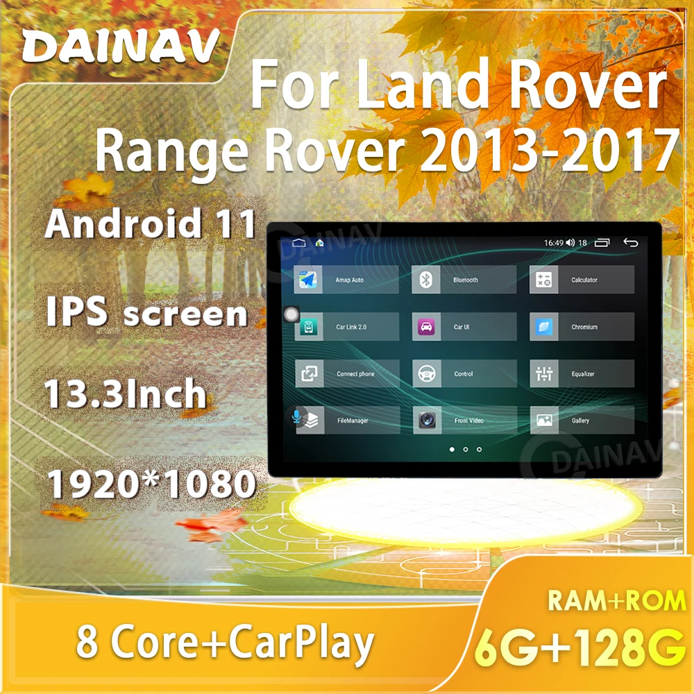 

128G Car Radio For Land Rover Range Rover 2013 2014 2015-2017 2 Din Multimedia Player GPS Navigation 4G WIFI DSP Carplay
