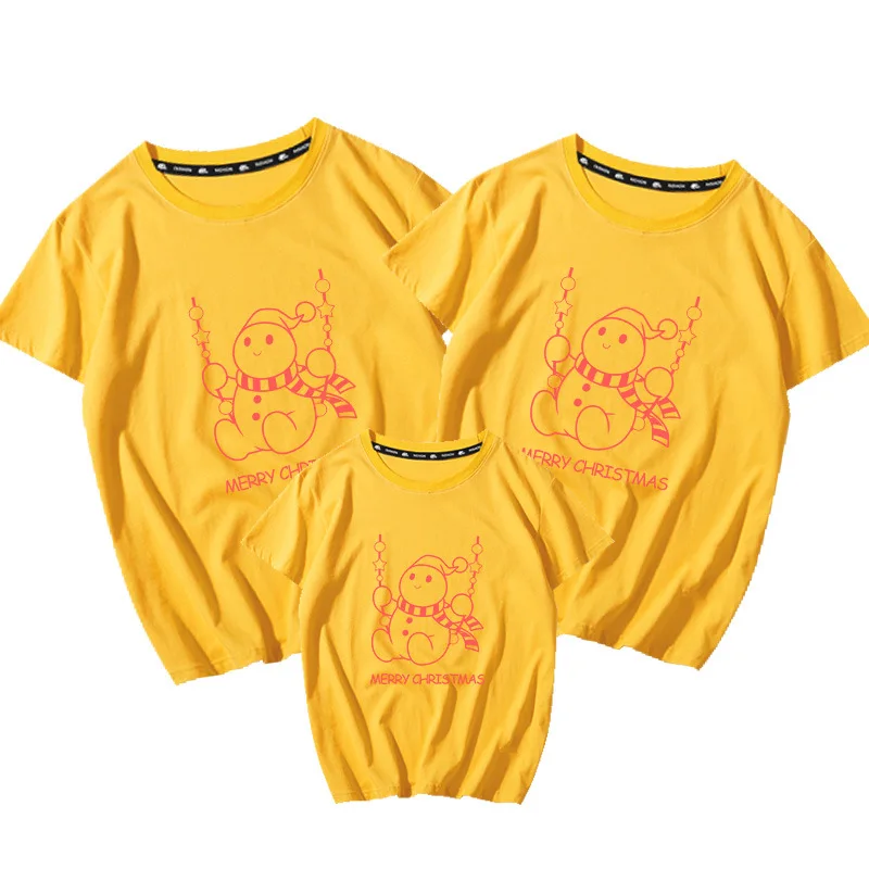 

Новинка, Рождественские футболки для папы, мамы, дочери, сына, хлопковые футболки для всей семьи, подходящая одежда, наряды для взрослых и де...