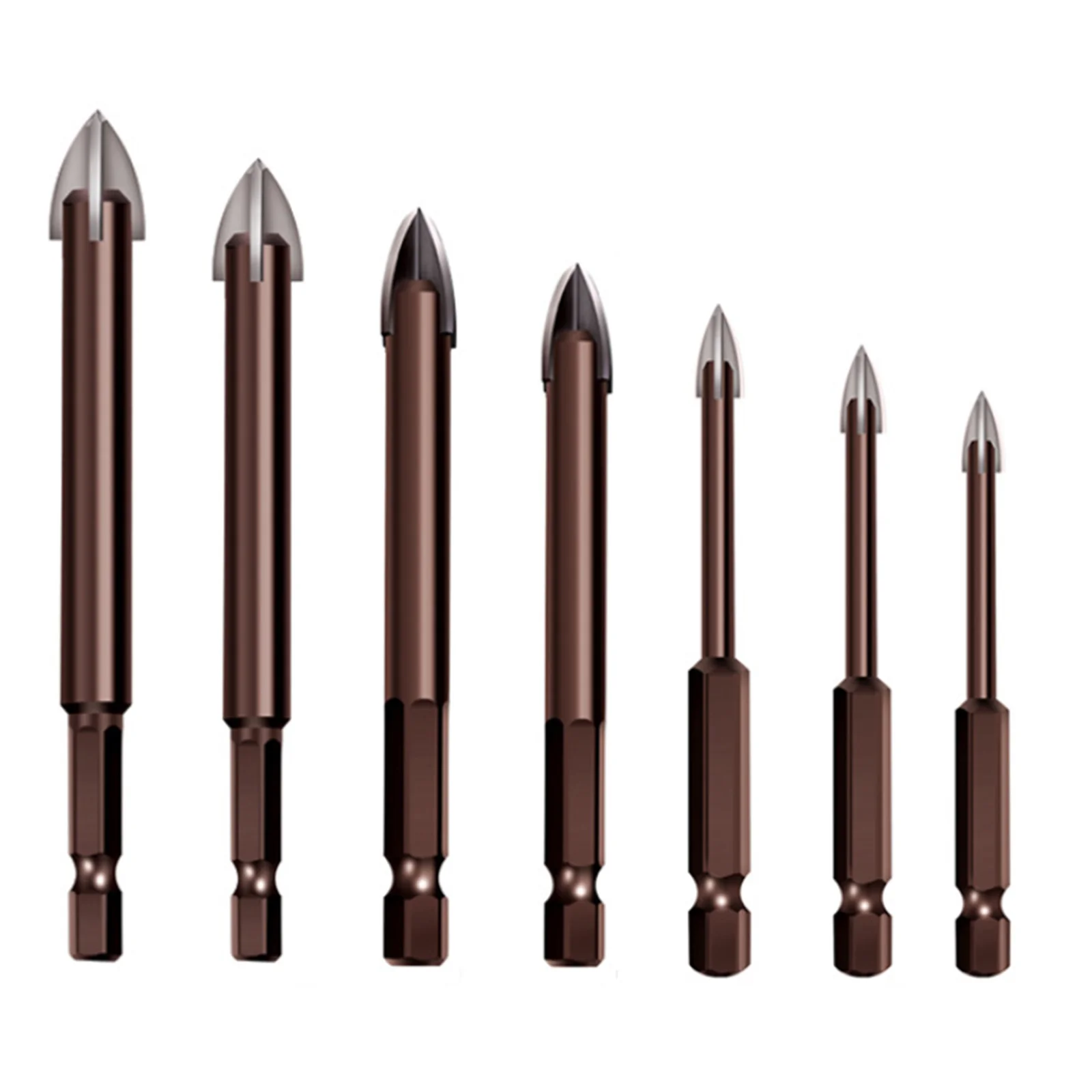 

High-efficiency Universal Drilling Tools, Multi-functional Cross Alloy Point Drill Tools Are Glass, Plastic, Wood, And Concrete