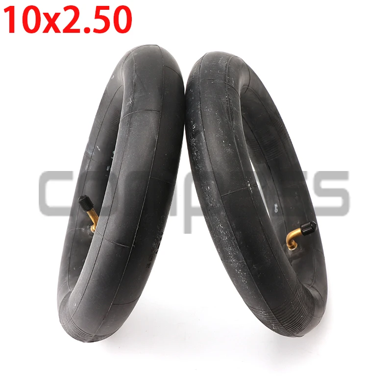 

2pcs Inner Tube 10X2.50 10x2.5 Tube Innertube with bent valve 90 Degree valve for Baby Stroller Pram Scooter 10 Inch