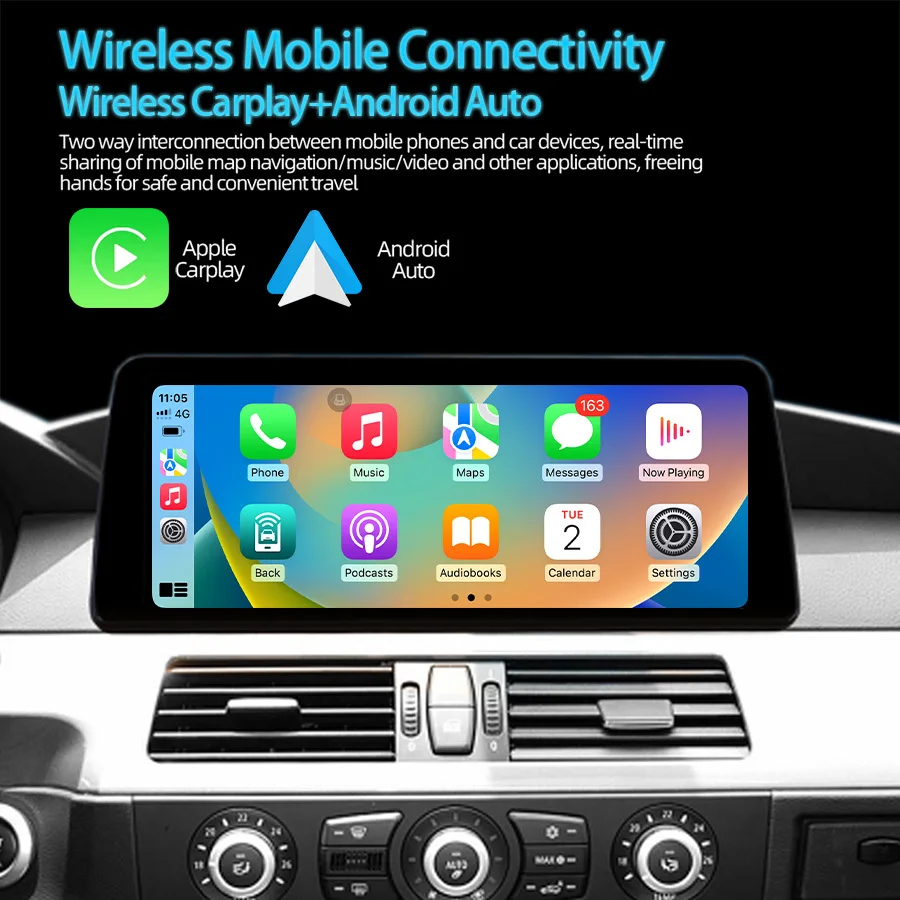 Фото 8.8'' Carplay Android Auto для BMW X5 E70 2008-2013, автомобильная магнитола с функцией Vi Link, записью, мультимедиа, зеркалированием экрана, системой Linux, для лево- и праворульных автомобилей. №3
