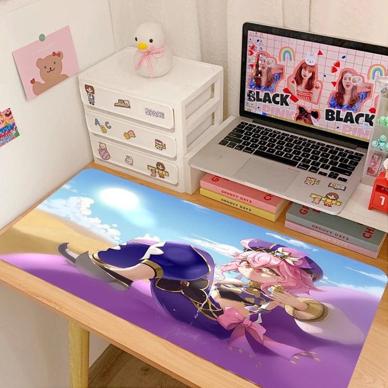 

Коврик для мыши Xxl Genshin Impact Anime Lager коврик для мыши Speed 900X400 Настольный коврик Kawaii Dori милый оверлок мягкий игровой коврик для мыши