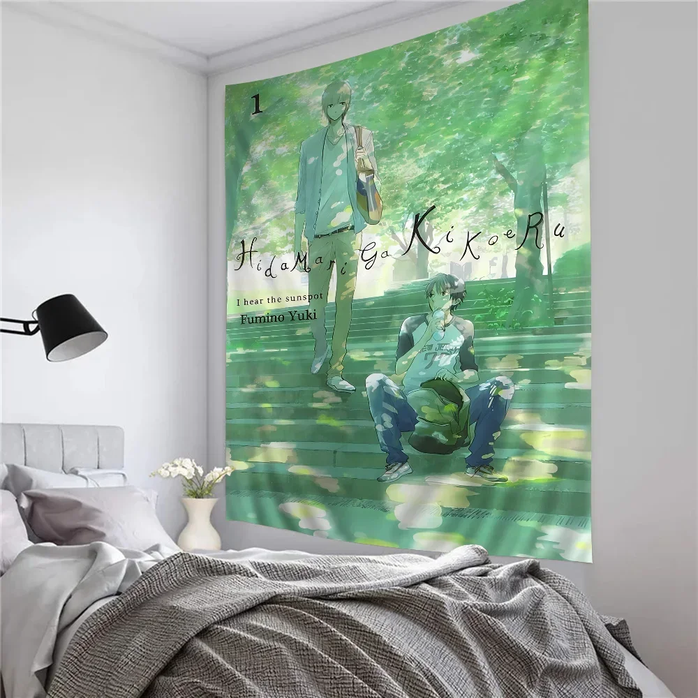 Большой Настенный Гобелен В Богемном Стиле Хиппи Hidamari Ga Kikoeru С Принтом Полиэстер