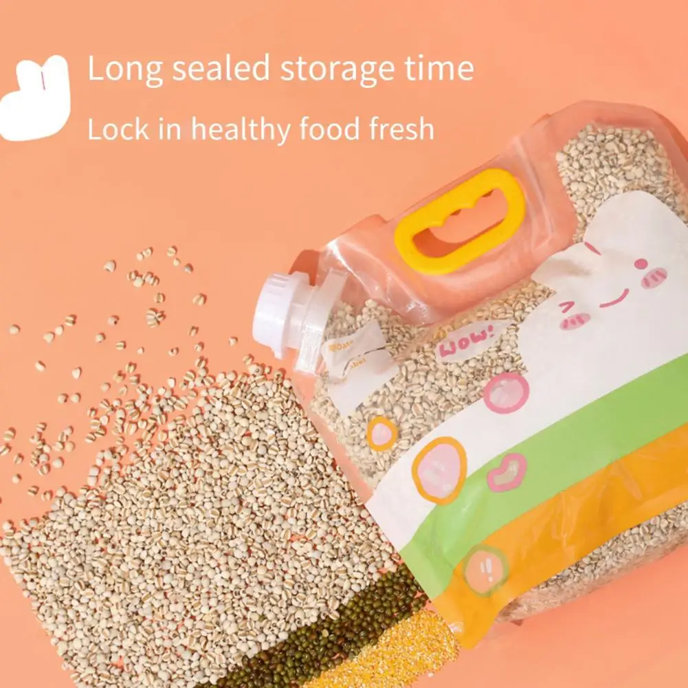 

Food Storage Bag Capacity Food Storage Bags Leak Proof Reusable Moisture-proof Kitchen Supplies for Rice Flour Grains