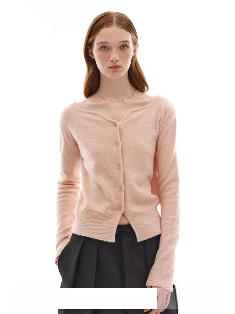 Someone Sometimes Флисовый кардиган со смешанной волной и v-образным вырезом легкий белый