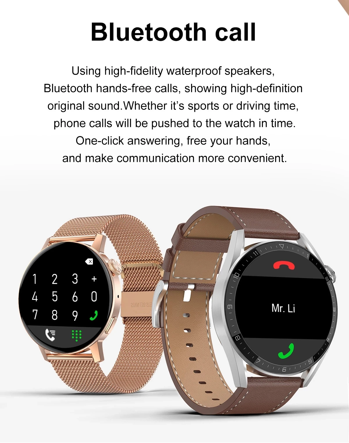Xiaomi Men's Smart Watch Bluetooth Calls Smartwatch Wireless Charging 390*390 HD Screen Waterproof Fitness Bracelet images - 6