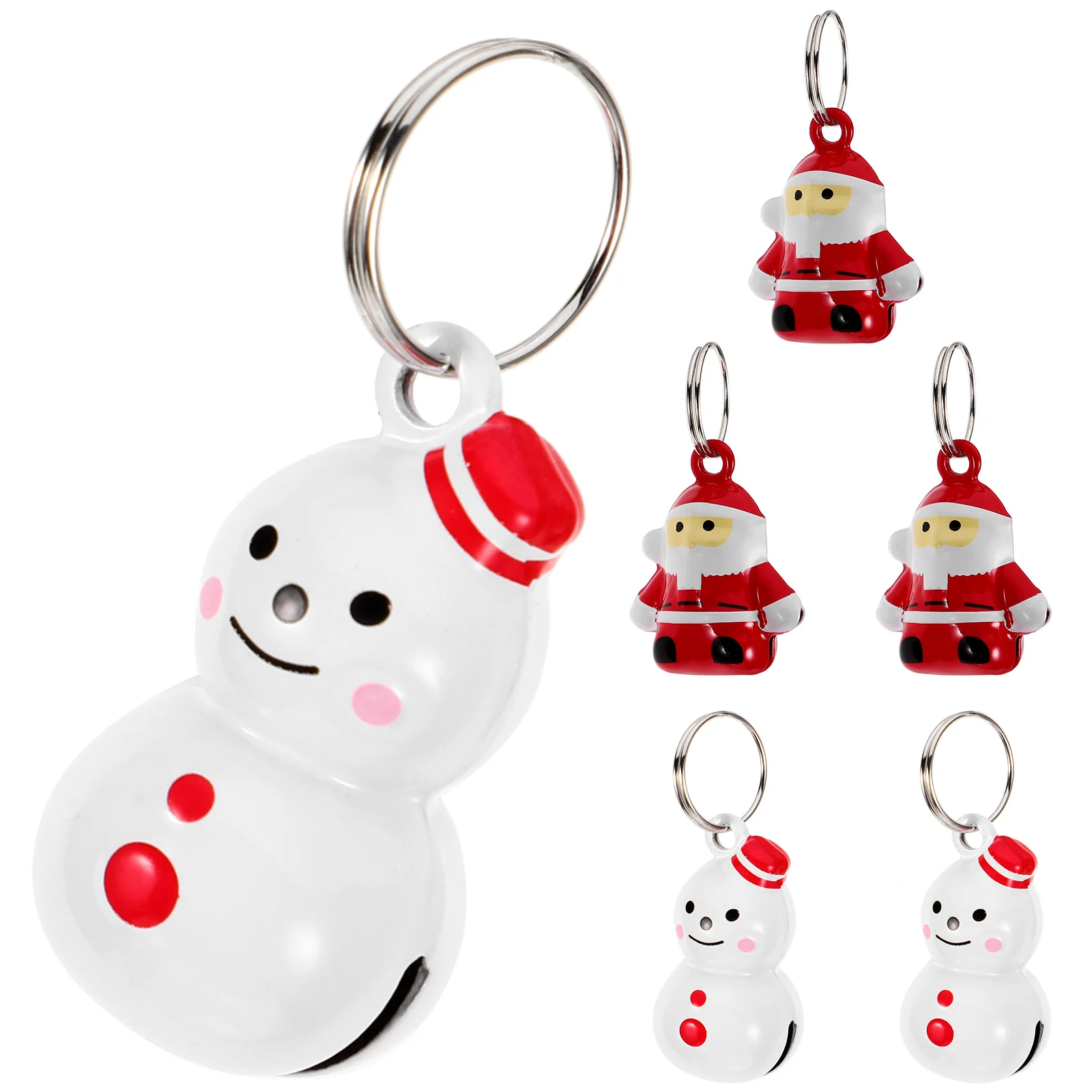 6 шт. рождественские колокольчики-воротники брелок для ключей аксессуары кошек