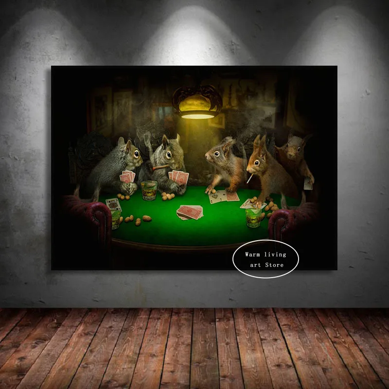 Забавный стиль бульдог собаки играют в бильярд карты для курения сигары