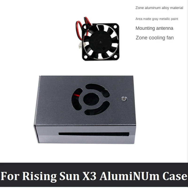 

For Rising Sun X3 Pi Development Board Case Main Control Chassis With Cooling Fan Dust Protection Shell