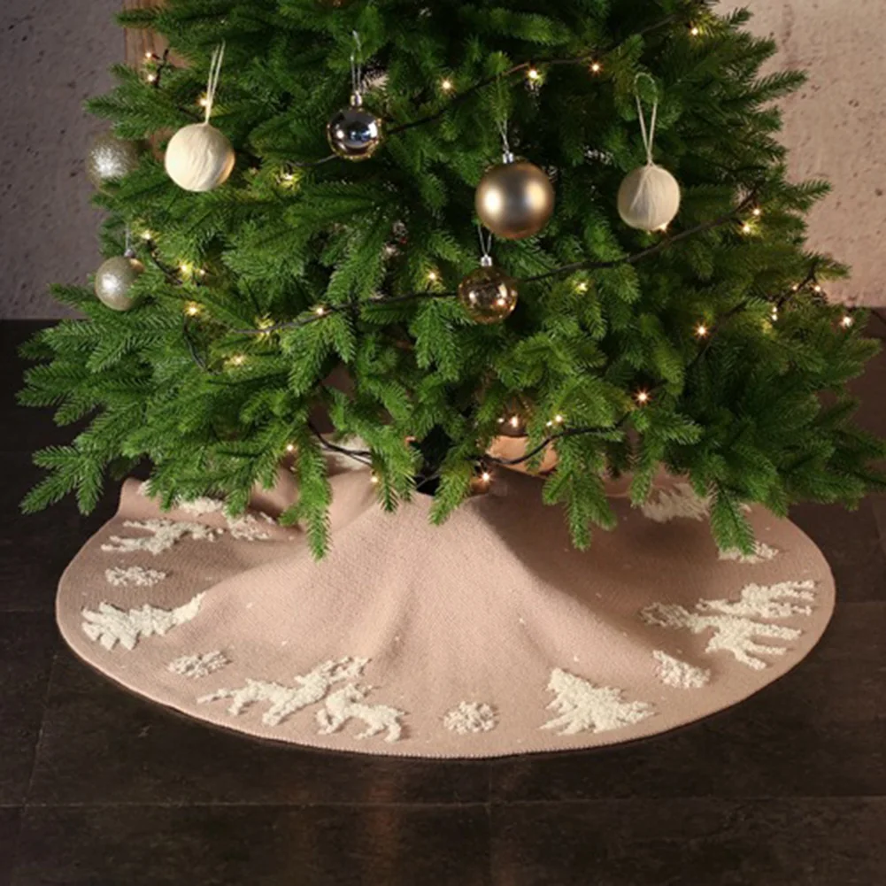 Юбки для рождественской елки акриловая 3D юбка с узором лося и снега коврик