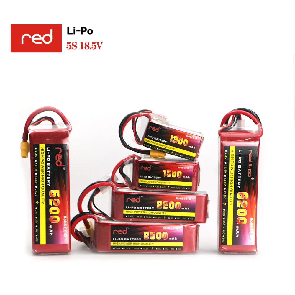

18.5V RC Toys LiPo Battery 5S 1300mAh 1800mAh 3500mAh 4000mAh 4500mAh 6000m Ah 30C 40C For RC Airplane Drone Helicopter Car Boat