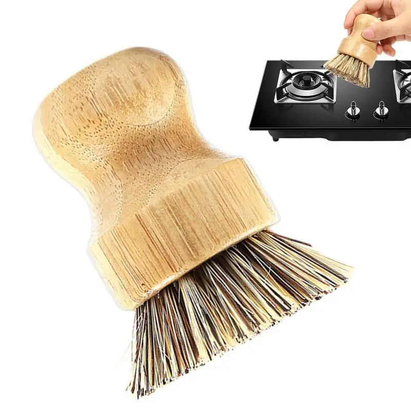 

Кухонная щетка-скраб, эргономичная щетка-скраб из натурального бамбука, прочная щетка для дома