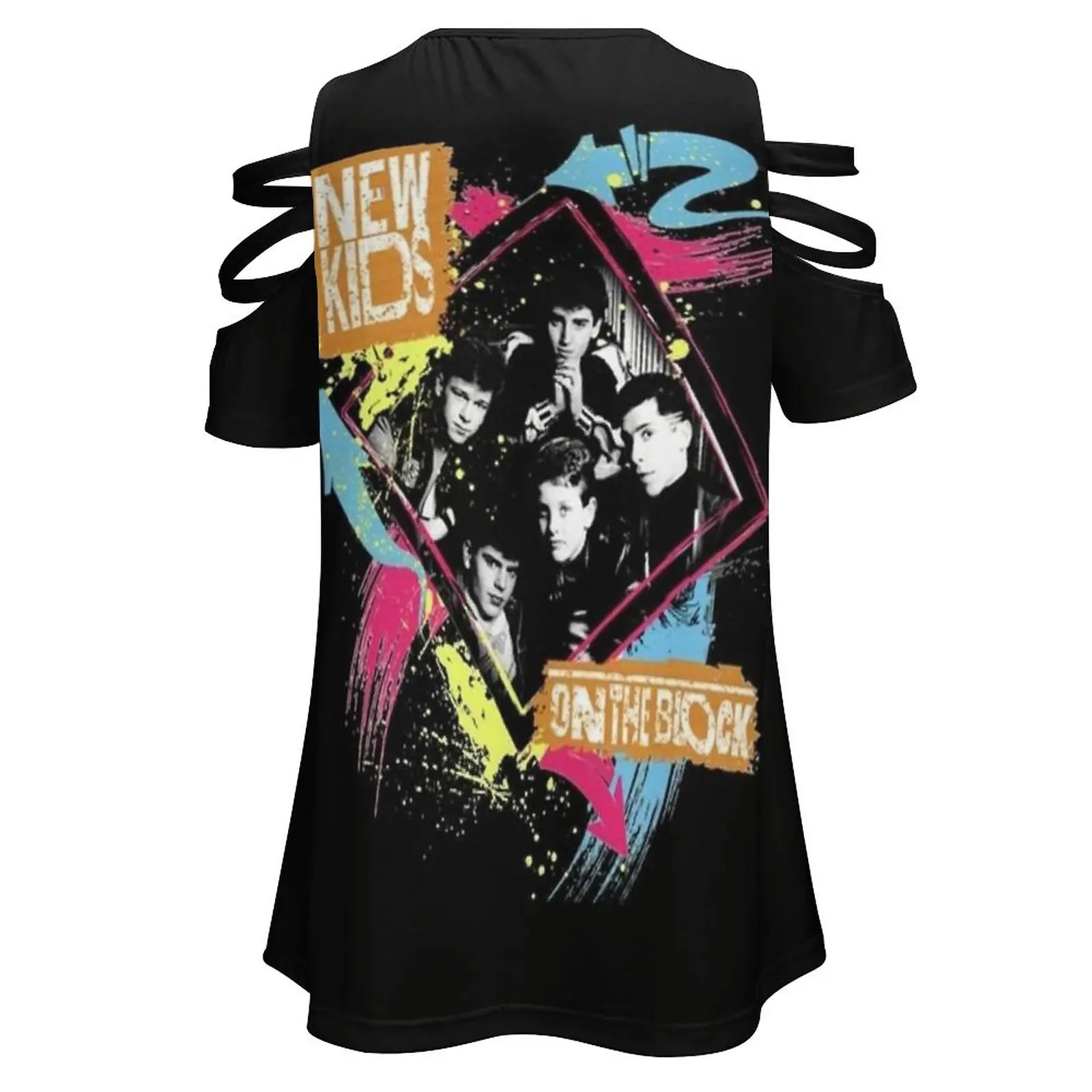 Nkotb Мужская женская футболка в стиле ретро Новая мода с принтом на молнии