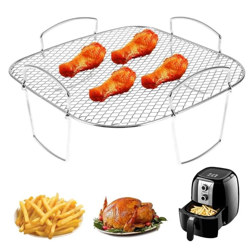 

Подставка для фритюрницы из нержавеющей стали, подставка для сушки гриля, охлаждающая полка, кухонные аксессуары для духовки, подставка для гриля