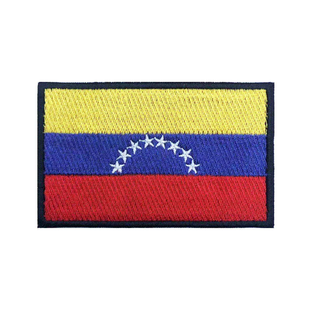 

Нашивки с флагом Венесуэлы, повязка на руку, вышитая нашивка на липучке, вышивка с помощью утюга, значок, военная полоса