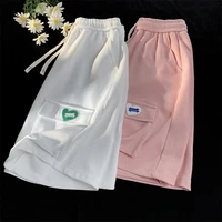 summer patch pocket small fresh casual shorts mens and womens sports capris