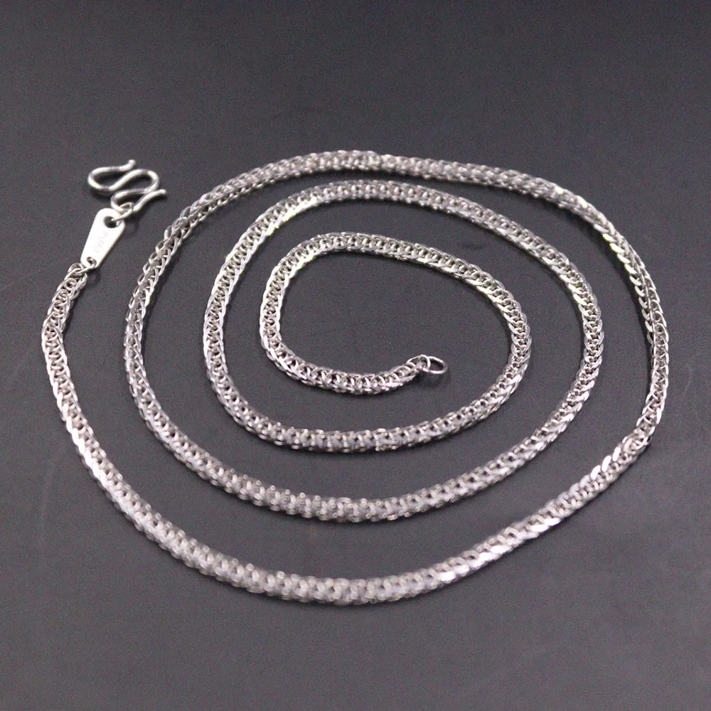 

Pure Pt950 Platinum 950 Chain Men Women Wheat Link Necklace 7-7.3g 18inch L Fine Jewelry