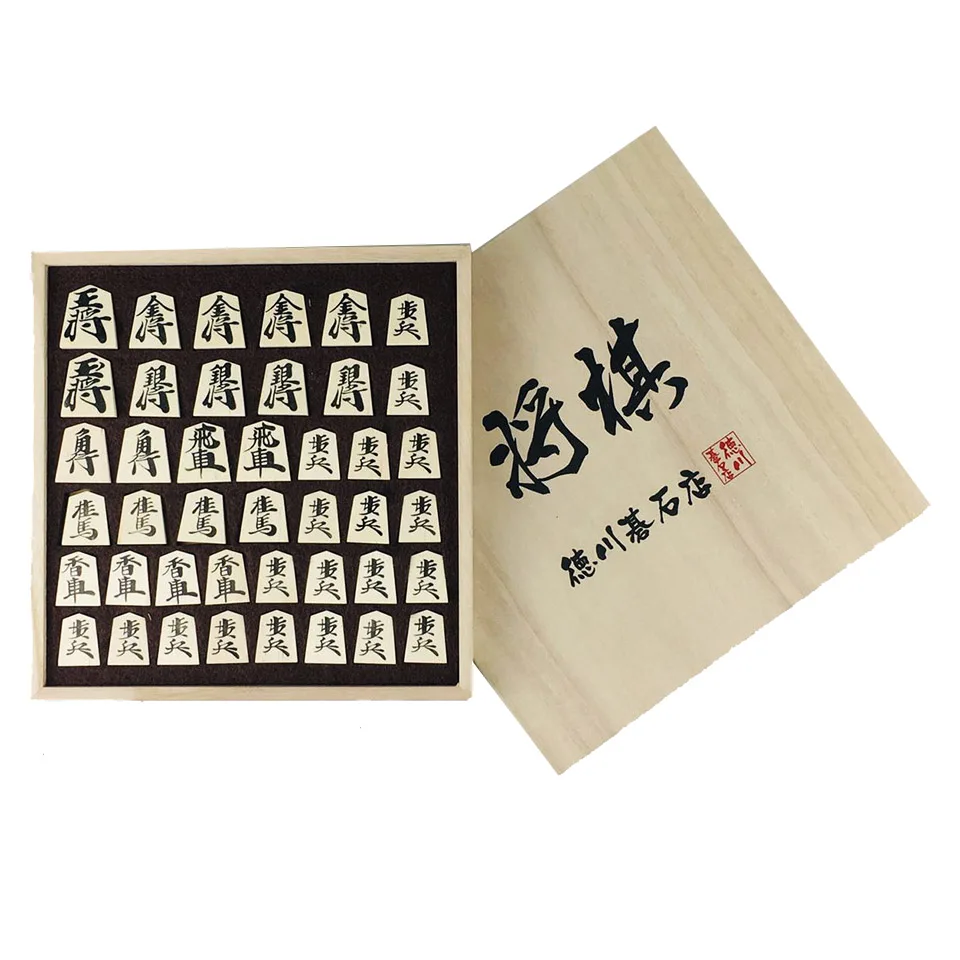 Роскошные деревянные японские шашки Shogi 40 шт./компл. складная шахматная доска из