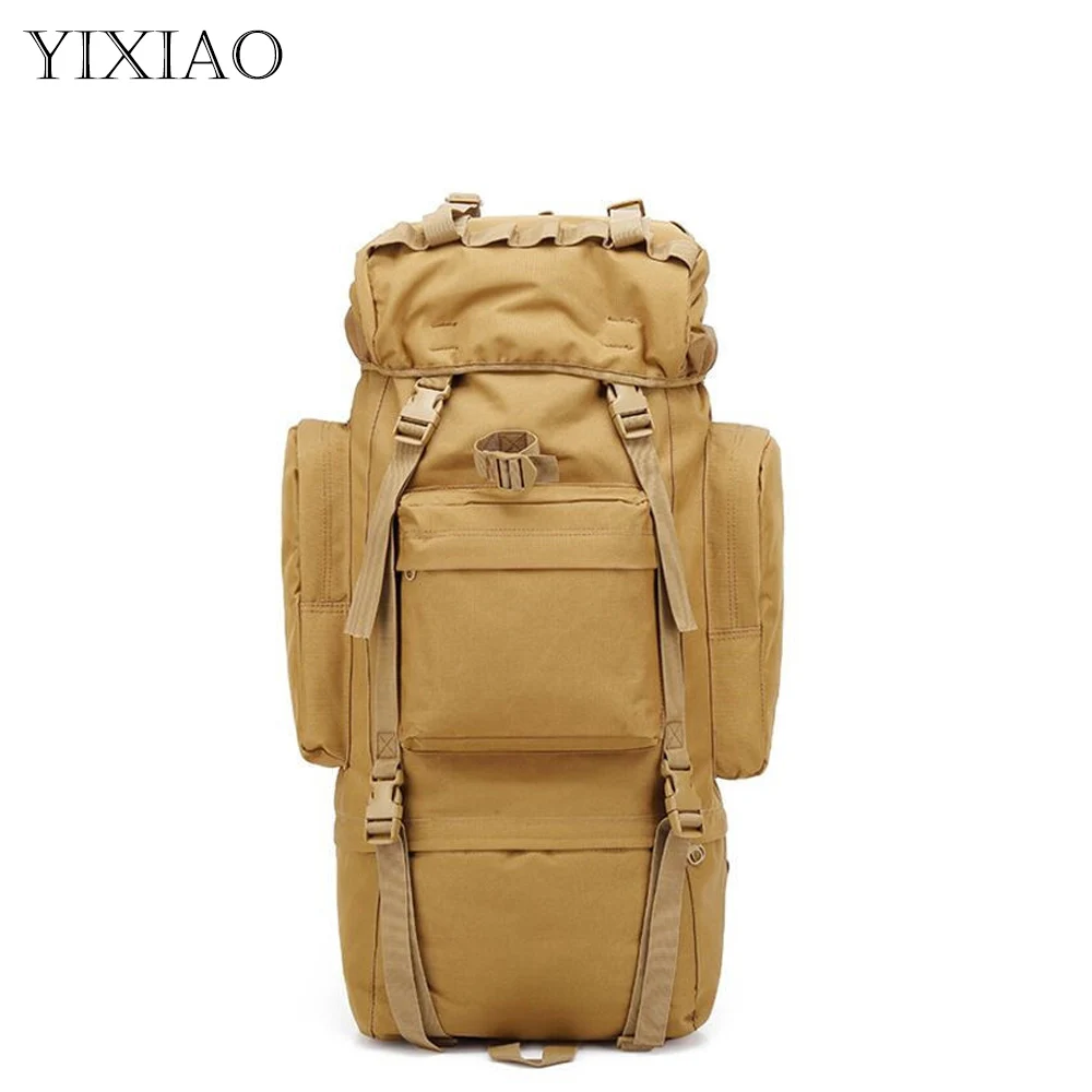 

YIXIAO 70L Large Capacity Men Military Army Tactical Backpack Outdoor Trekking Hiking Hunting Camping Rucksack SD0190