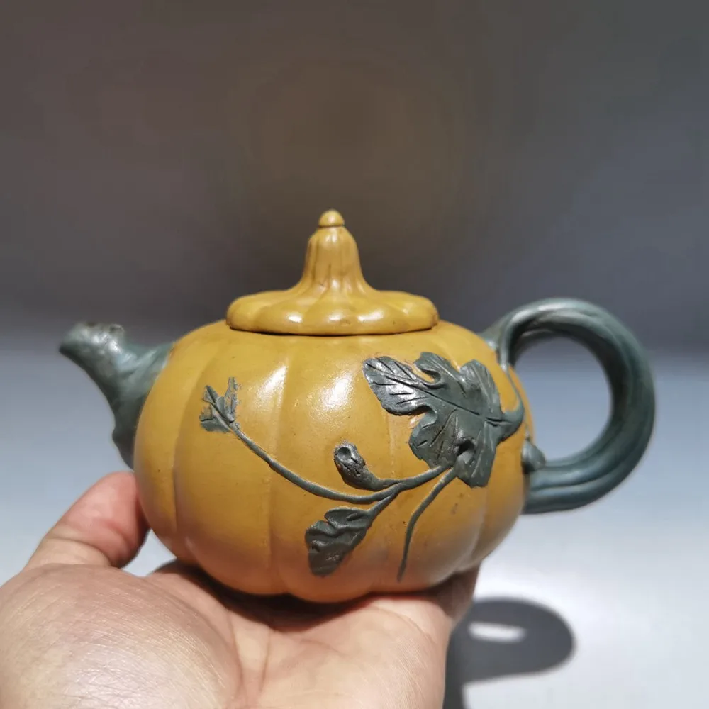 

Chinese Yixing Zisha Clay Teapot Dragon Tripod Pot Jiang Rong 380ml