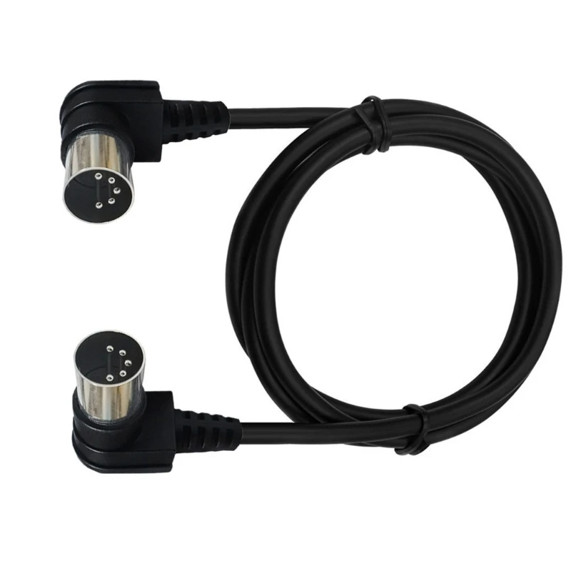 

Din 5Pin 90 Degrees Elbow Cable DIN Plug 5Pin Male to Male Plug Extension Cord Line MIDI Cable din-5pin Adapter