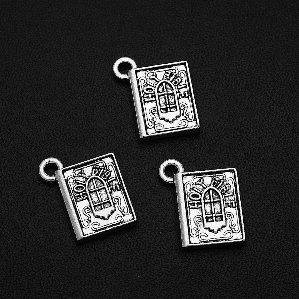 

5pcs/Lots 15x19mm Antique Silver Plated Holy Bible Charm Book Pendants For Diy Jewellery Making Bulk Items Crafts Hqd Wholesale