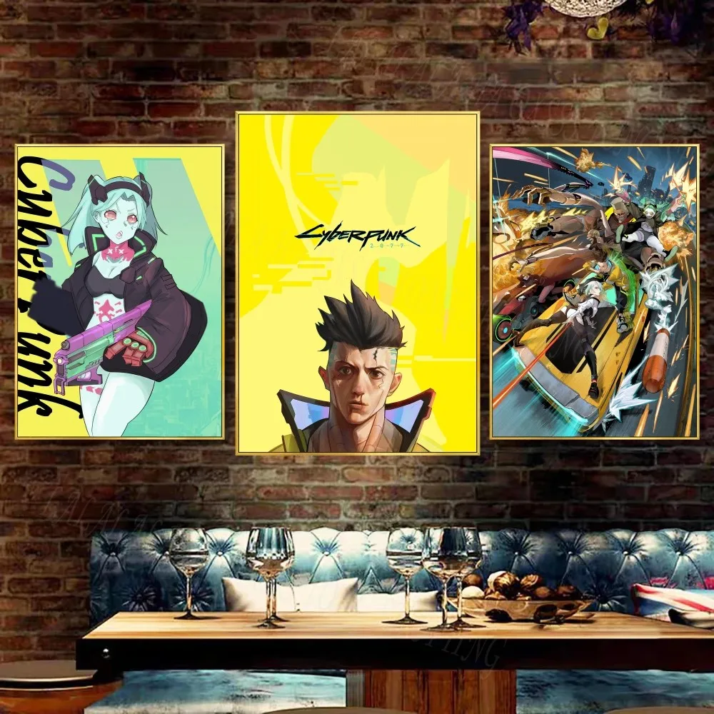 Анимация C-Cyberpunk E-Edgerunners плакат настенное искусство домашний Декор комната