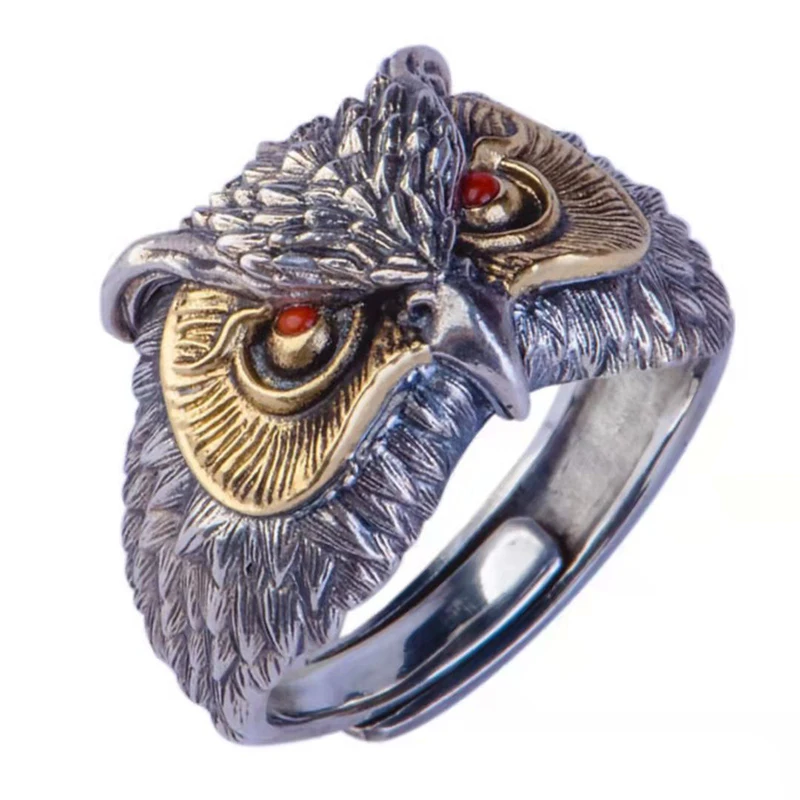 

Charm Vintage Cute Animal Rings Men and Women Simple Design Owl Ring Silver Color Engagement Wedding Rings Jewelry Gifts