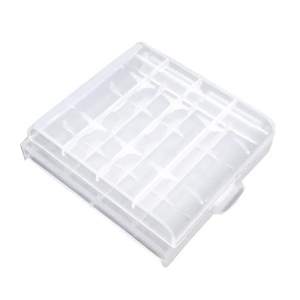 

Coloful Battery Holder Case 4 AA AAA Hard Plastic Storage Box Cover For 14500 10440 Battery