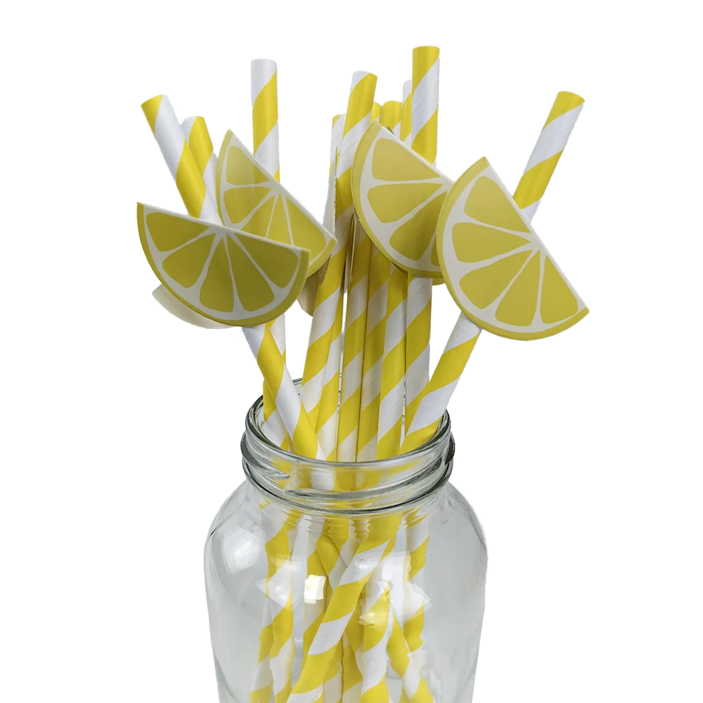 20 шт. бумажные соломинки для сладких фруктов милые с клубникой апельсином и