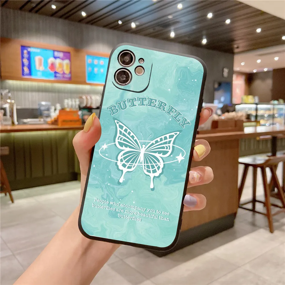 

Painted Case For Samsung Galaxy A53 A33 A52S A52 A32 4G A22 A22S A72 A02 A42 A12 5G A73 A23 A13 Butterfly Pattern Cover Case