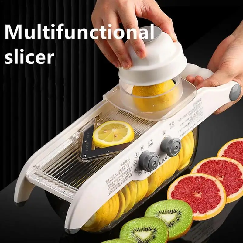 

Multifunctional Lemon Grater Vegetable Slicer With Basket,Fruit Potato Chopper Carrot Cutter Slicer Kitchen Accessories