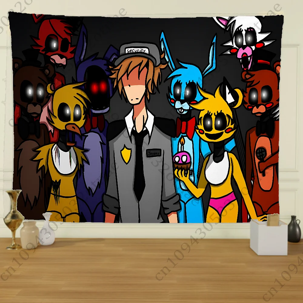 Fnaf F-Five-nights-At-F-Freddy Гобелен с креативным узором Фото Гостиная Настенный