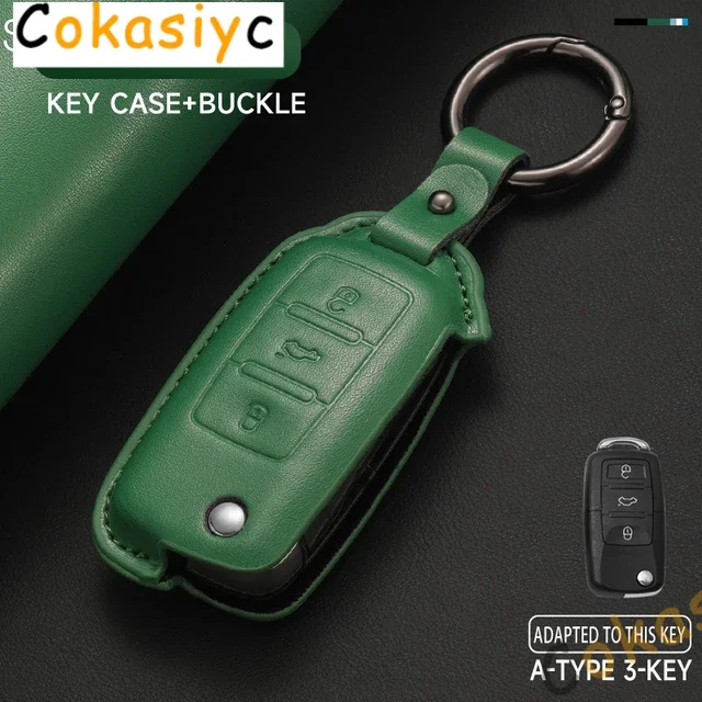 

Кожаный чехол для ключей от автомобиля, полная защита для VW Volkswagen Polo Tiguan Passat Golf Jetta Lavida Skoda Octavia, аксессуары