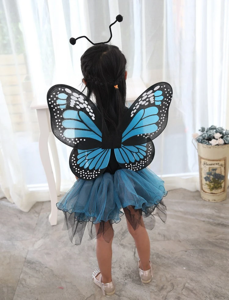 Балерина сказочный костюм детское платье + крылья |