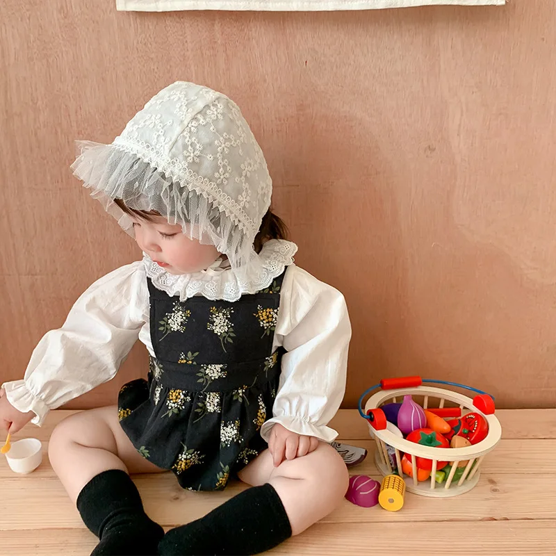 

Newborn Infant Baby Girls Clothes Set Long Sleeve Ruffle T-shirt Overalls Floral Shorts Outfits Autumn Costumes