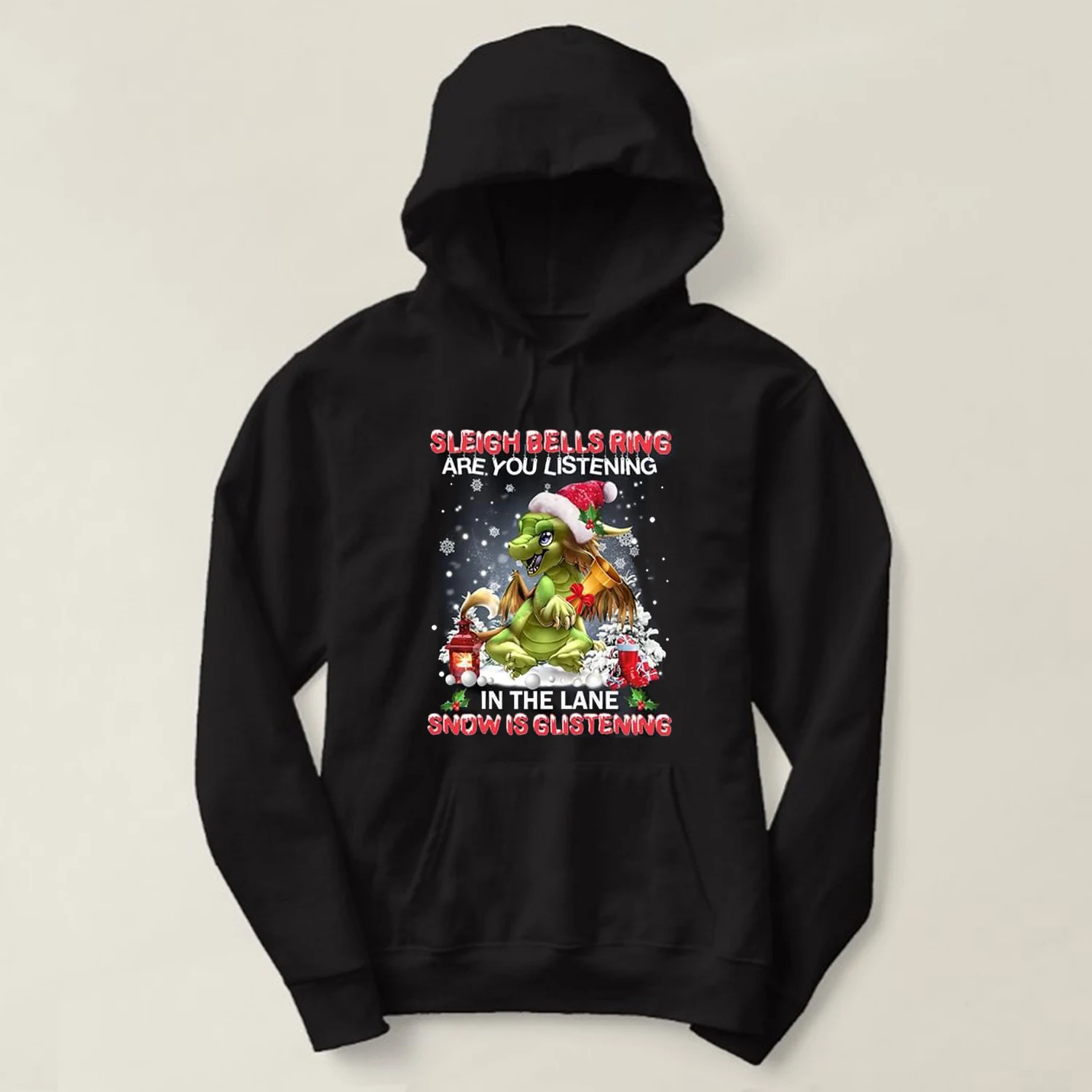 

Sleigh Bells Ring Are You Listening In The Lane Snow Is Glistening Hoodie New 100% Cotton Comfortable Casual Mens Sweatshirt