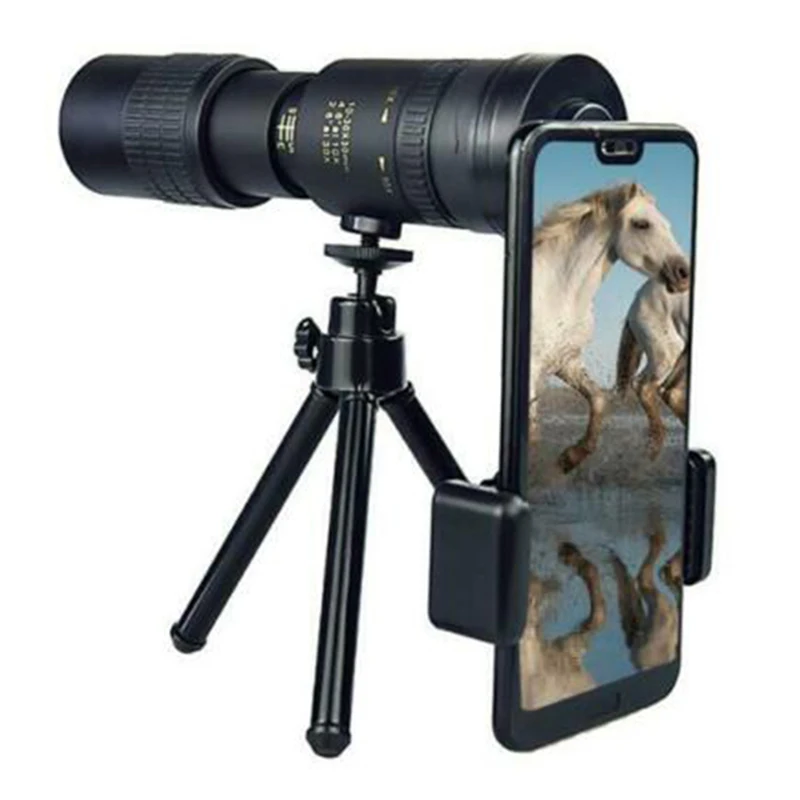 

10-300X40 Super Telephoto Portable Zoom Monocular Telescope+Tripod+Clip