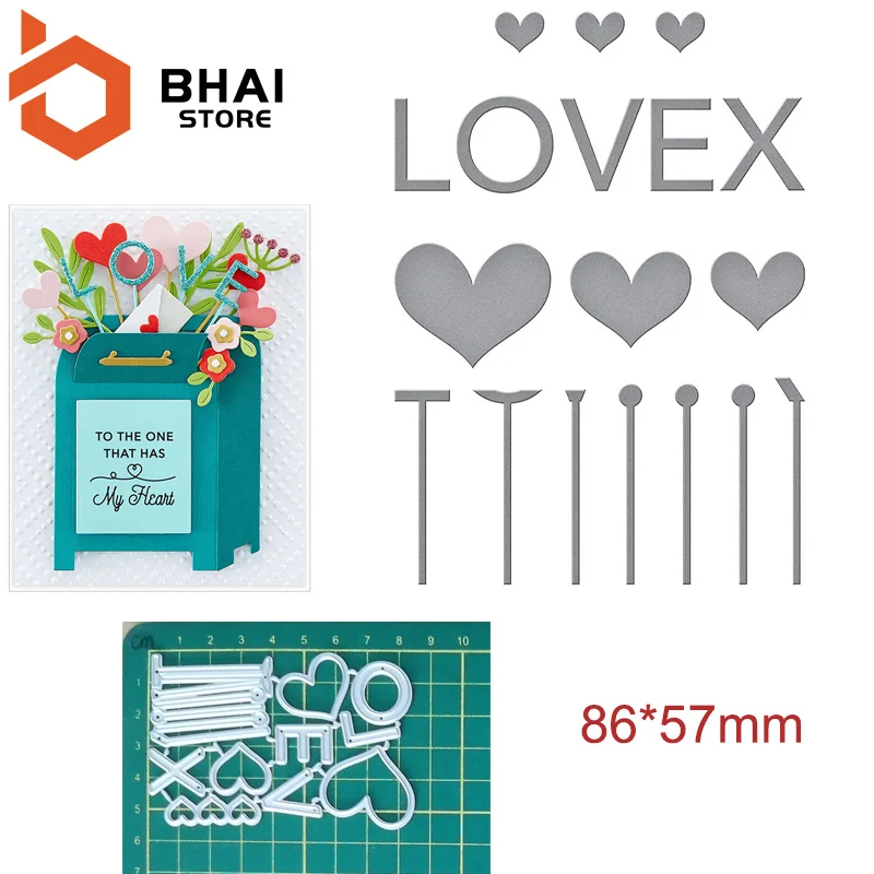 

Металлические штампы в форме почтового ящика, шаблон-штамп, штампы для вырезания, скрапбукинга, тиснение, художественное украшение, форма для рукоделия