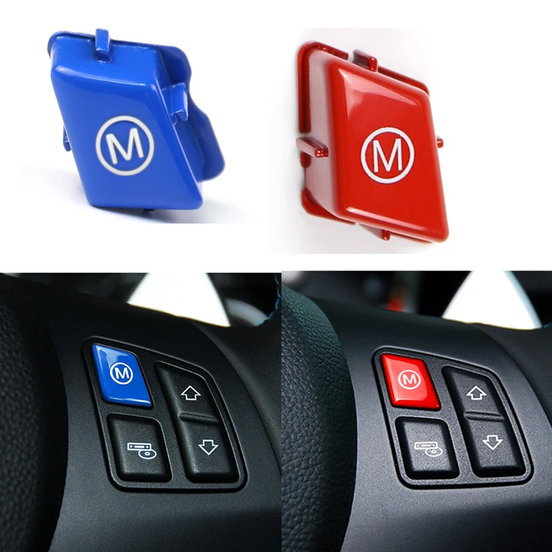 

For BMW 3 Series M3 E90 E91 E92 E93 Car Steering Wheel Red M Mode Button Switch Replacement Cap Sport Auto Interior Accessories