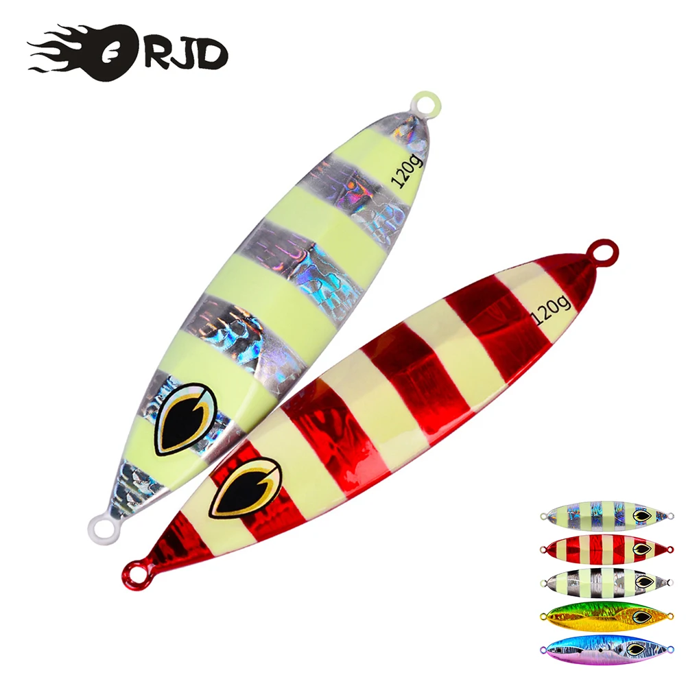 

ORJD Sea Fishing Jigging Lure Weight 80g 100g 120g Metal Jig Lead Head Slow Jigging Lures Artificial Hard Bait Trolling Jigging