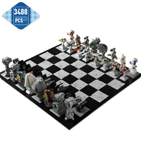 moc space wars game of galaxies chess board building blocks set battle of hoth chess model bricks constructor toys children gift