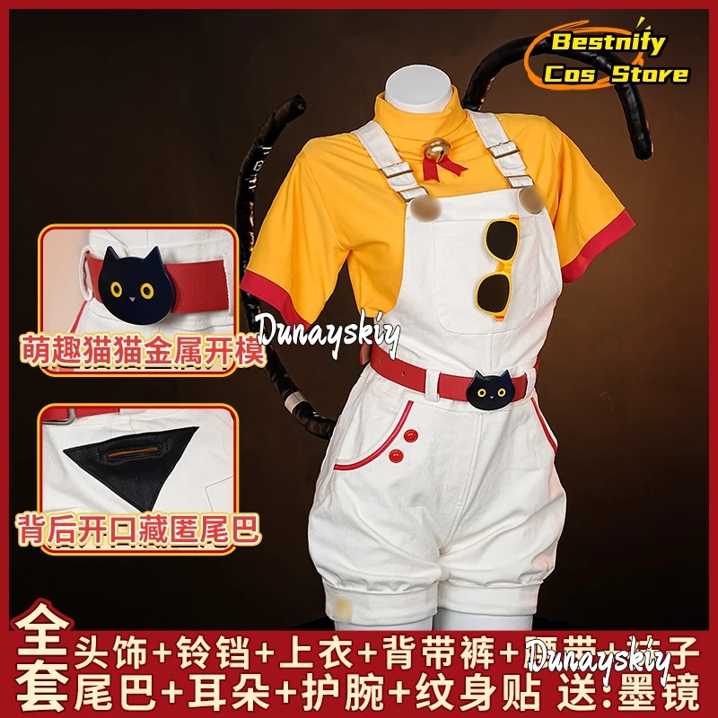 Фото Nekomiya Mana Delivery Driver Косплей Zenless Zone Zero Костюм {Bestnify Cos}KAWAII Комбинезон Женский Костюм Маскировка на Хэллоуин №3