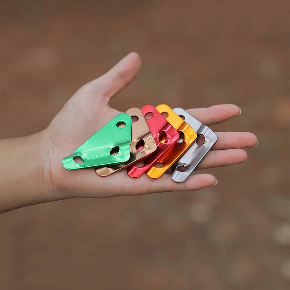 

10 шт. натяжитель шнура Паракорда из алюминиевого сплава, тройной регулируемый комплект креплений с 3 отверстиями, Походное оборудование для...