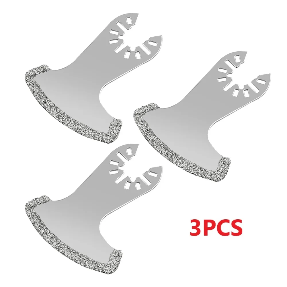 

3pcs Oscillating Multi Tool Saw Blades Swing Diamond Cutting Saw Blades For Plasterboard Wood Cutting Grout Removal Power Tool