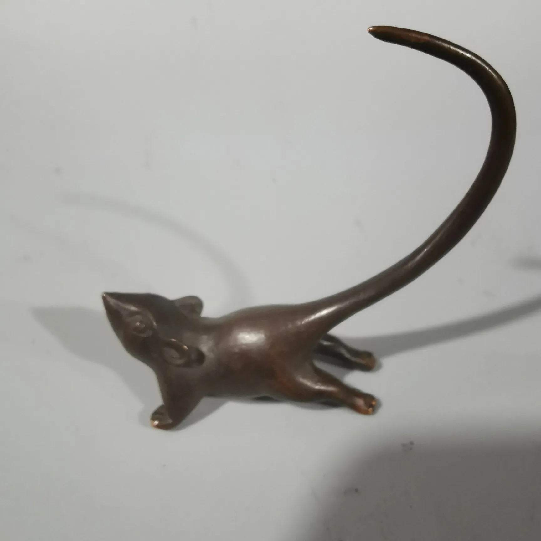 

Retro cute mouse statue miniature simulation animal toy desk decoration table tea pet antique copper handicraft home decoration