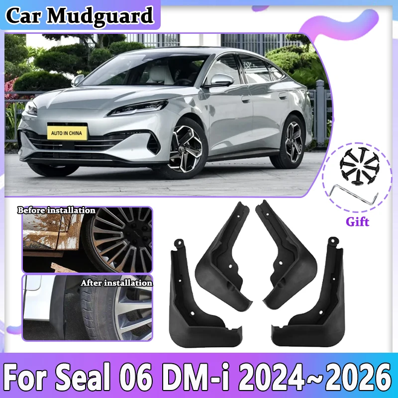 Автомобильные Брызговики для BYD Seal 06 DM-i 2024 ~ 2026 седан брызговики передние и задние